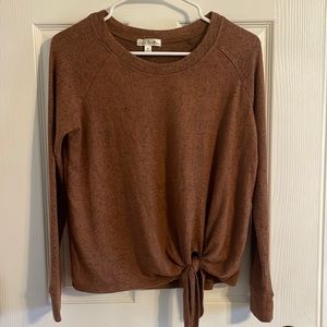 Nine Britton Billie Front Tie Brushed Top